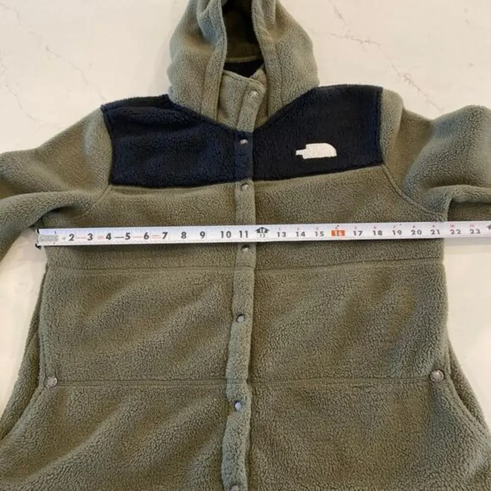 The North‎ Face Women's Gemma Fleece Hoodie Jacket Olive Green and Black Size L